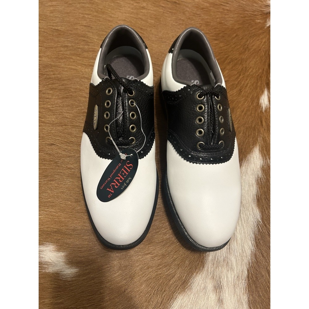 FootJoy Golf Shoes Women's 6 M SoftJoy Sierra 98709 White & Black Spikes Not Inc